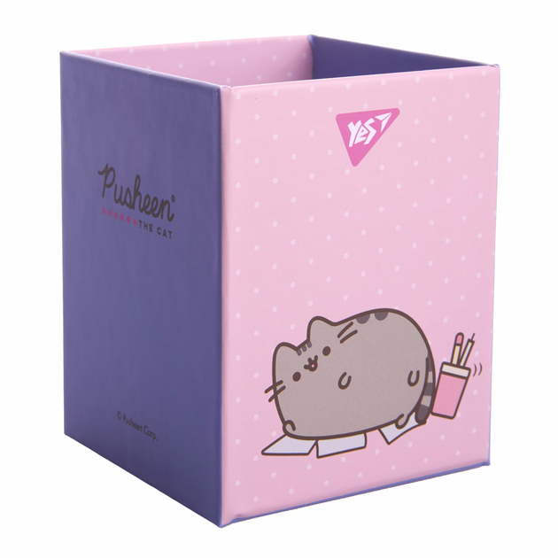 Стакан для ручок YES Pusheen 708333 рожевий милa картонна підставка для олівців та фломастерів канцелярії пушин - Фото 1 Стакан для ручок YES Pusheen 708333 рожевий милa картонна підставка для олівців та фломастерів канцелярії пушин - зображення 1