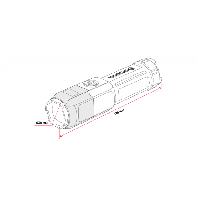 Міні-ліхтар акумуляторний INTERTOOL LB-0120 із зумом (XPE LED) (OIM-53458), 1200 мАг, 3 W - зображення 9
