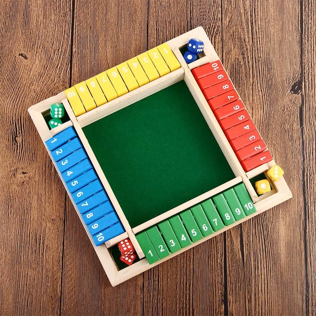 Настольная игра Закрой коробку Shut the box популярна настольная
