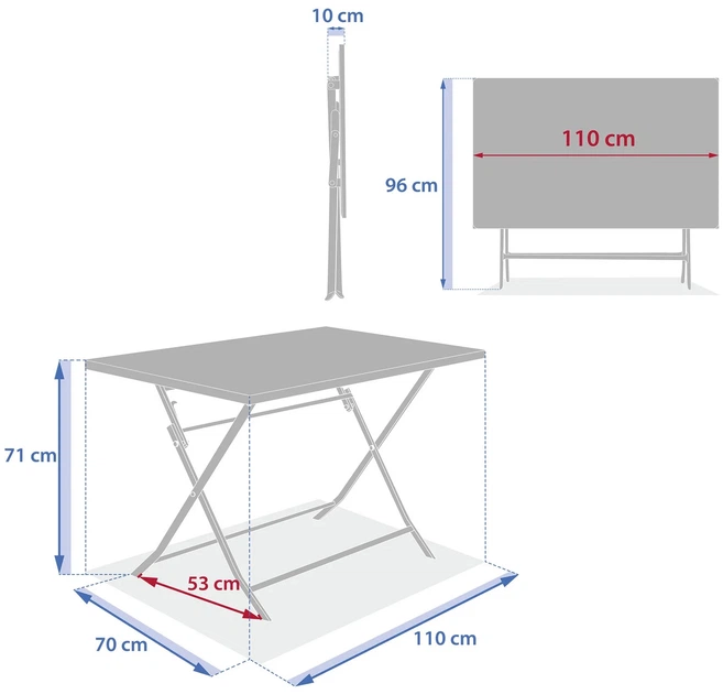 Розкладний стіл Hesperide GREENSBORO 110x70 см (99049) - зображення 4