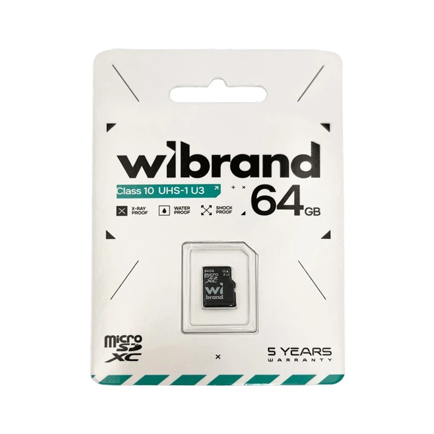 Карта пам'яті microSDXC Wibrand 64 ГБ Class 10 UHS-I U3 V10 до 80 МБ/с - Фото 2 Карта пам'яті microSDXC Wibrand 64 ГБ Class 10 UHS-I U3 V10 до 80 МБ/с - изображение 2