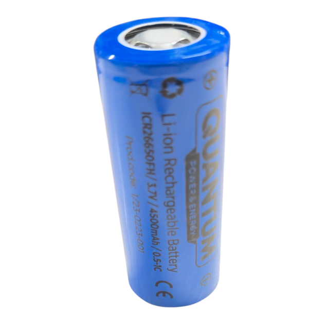 Акумулятор Quantum 26650 3.7V 4500mAh 0,5-1С Li-ion (ICR26650FH/4500) - изображение 2