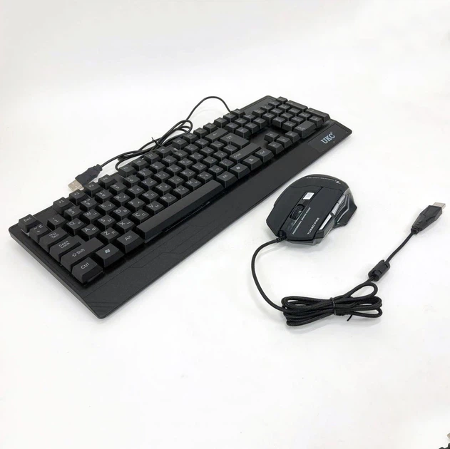 Игровой комплект UKC: клавиатура и мышь с LED-подсветкой USB M-710 (22018) - Фото 2 Игровой комплект UKC: клавиатура и мышь с LED-подсветкой USB M-710 (22018) - изображение 2