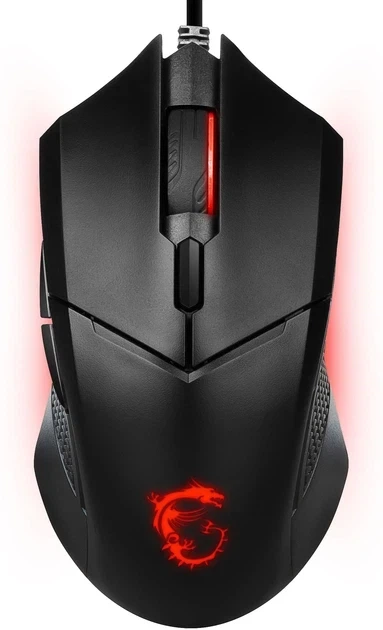 Мышь MSI Clutch GM08, черный, USB, оптическая (сенсор PAW-3519), 200 / 400 / 800 / 1600 / 3200 / 4200 dpi, 6 кнопок, красная LED - Фото 1 Мышь MSI Clutch GM08, черный, USB, оптическая (сенсор PAW-3519), 200 / 400 / 800 / 1600 / 3200 / 4200 dpi, 6 кнопок, красная LED - изображение 1