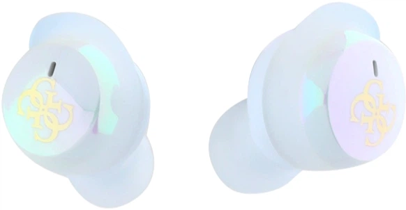 Навушники Guess Iridescent 4G Printed Logo Bluetooth 5.3 Wireless + Doc Station White (3666339343231) - зображення 3