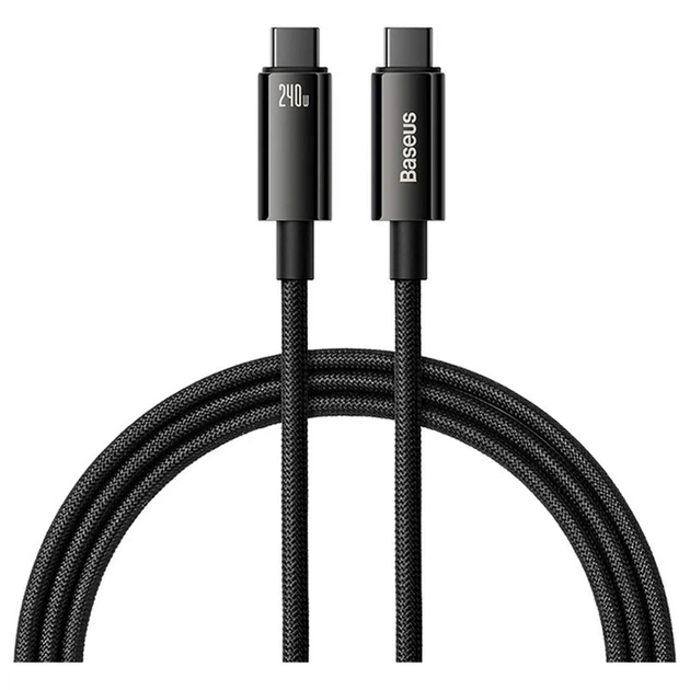 USB кабель Baseus CAWJ040001 Tungsten, Type-C, 1.0 м., Черный - 371340 - Фото 1 USB кабель Baseus CAWJ040001 Tungsten, Type-C, 1.0 м., Черный - 371340 - изображение 1
