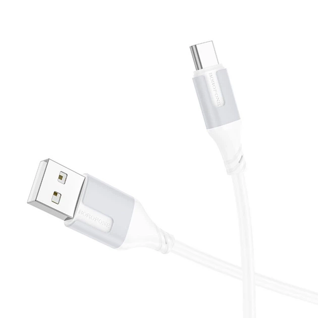 USB кабель Borofone BX101 Creator, Type-C, 1.0 м., Білий - 444516 - Фото 2 USB кабель Borofone BX101 Creator, Type-C, 1.0 м., Білий - 444516 - зображення 2