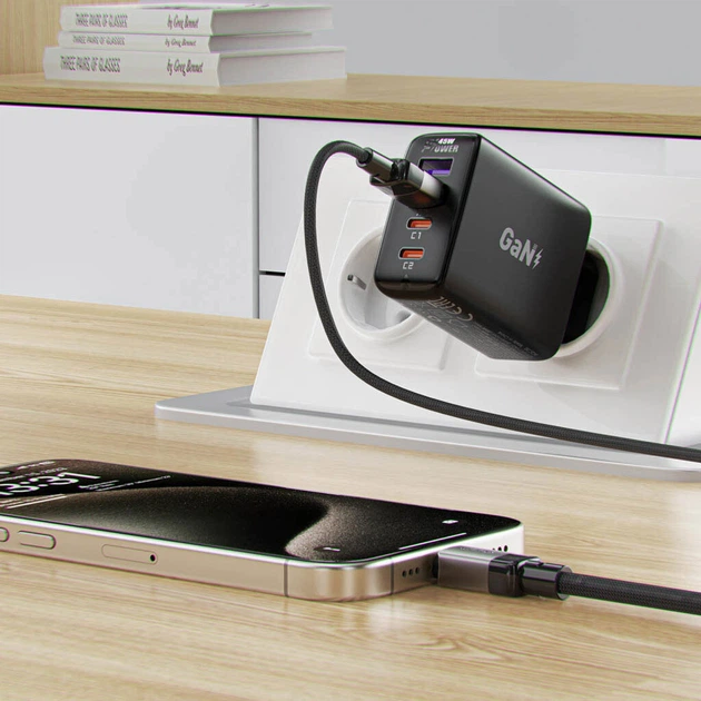 USB кабель AceFast C9-04, Type-C, 1.2 м., Черный - 449953 - изображение 6