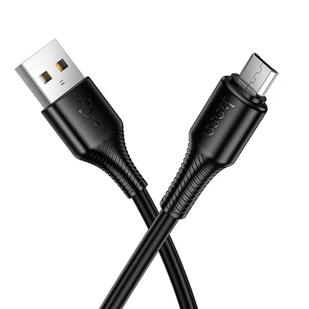 USB кабель Hoco X120, MicroUSB, 1.0 м., Чорний - 634667 - зображення 3