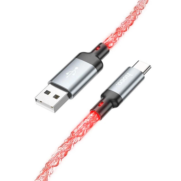 USB кабель Hoco U112, Type-C, 1.0 м., Серый - 360158 - Фото 4 USB кабель Hoco U112, Type-C, 1.0 м., Серый - 360158 - изображение 4