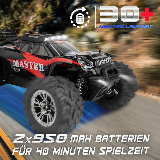 Радиоуправляемая машинка KFPLAN KF15 1:16 4WD на пульте управления, RC внедорожник, монстр-трак, вездеход, аккумулятор - изображение 5