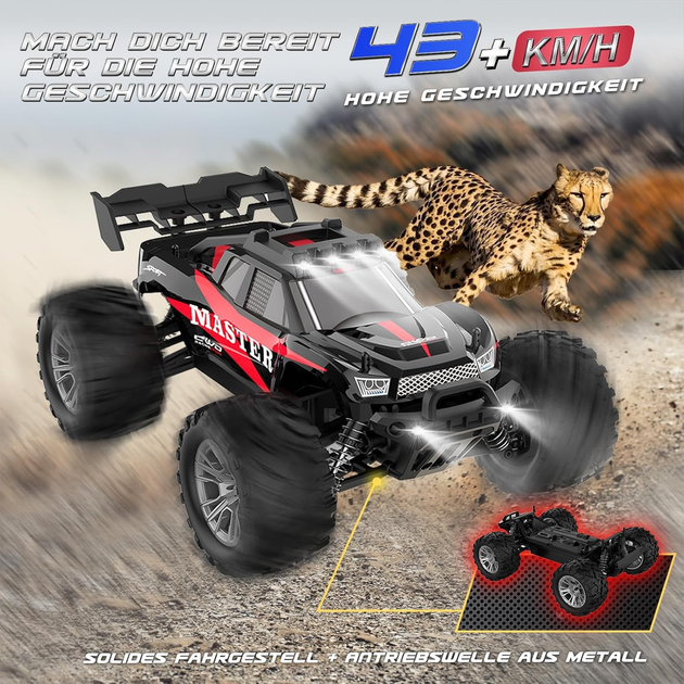 Радиоуправляемая машинка KFPLAN KF15 1:16 4WD на пульте управления, RC внедорожник, монстр-трак, вездеход, аккумулятор - изображение 7