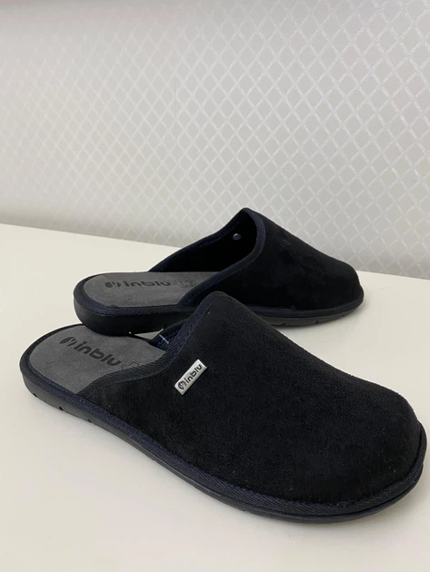 Чоловічі капці Inblu 91 2H замшева устілка 42 чорний - зображення 3