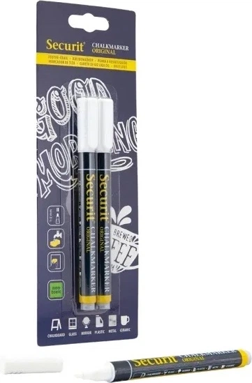 Zestaw markerów kredowych Securit białych 1-2 mm 2 szt BL-SMA100-V2-WHI (8719075280010) - obraz 2