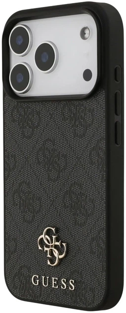 Etui plecki Guess 4G Small Classic Logo MagSafe do Apple iPhone 17 Pro Black (3666339490584) - obraz 2