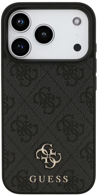 Etui plecki Guess 4G Small Classic Logo MagSafe do Apple iPhone 17 Pro Black (3666339490584) - obraz 3