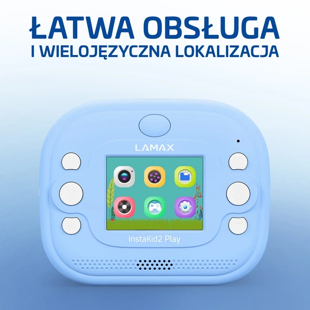 Дитячий фотоапарат Lamax InstaKid2 Play з принтером Блакитний (8596687002403) - зображення 5