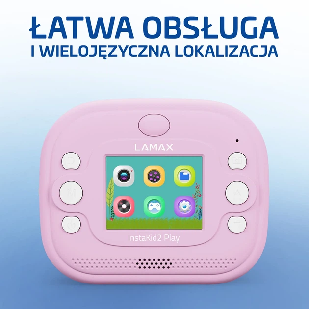 Дитячий фотоапарат Lamax InstaKid2 Play з принтером Рожевий (8596687002502) - зображення 5