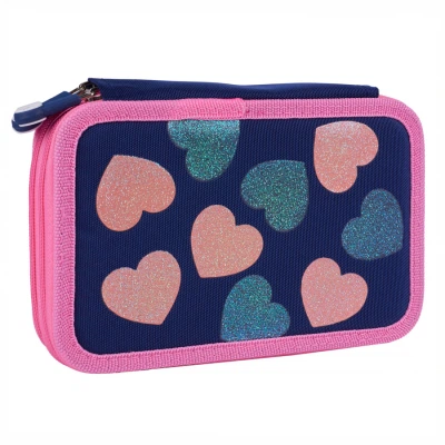 Пенал Yes Bright Hearts HP-01 твердий подвійний (533640) - изображение 2