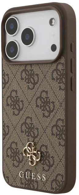 Etui plecki Guess 4G Small Classic Logo MagSafe do Apple iPhone 17 Pro Brown (3666339490621) - obraz 2