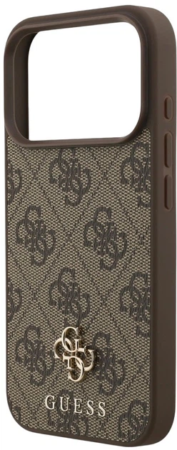 Etui plecki Guess 4G Small Classic Logo MagSafe do Apple iPhone 17 Pro Max Brown (3666339490638) - obraz 5