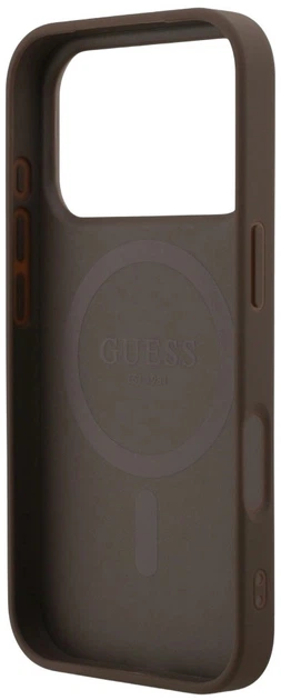 Etui plecki Guess 4G Small Classic Logo MagSafe do Apple iPhone 17 Pro Max Brown (3666339490638) - obraz 6