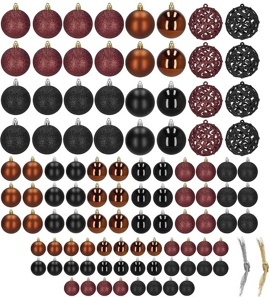 Набір ялинкових кульок Springos CA1165 3/4/6 см 100 шт (5907719461335) - зображення 2