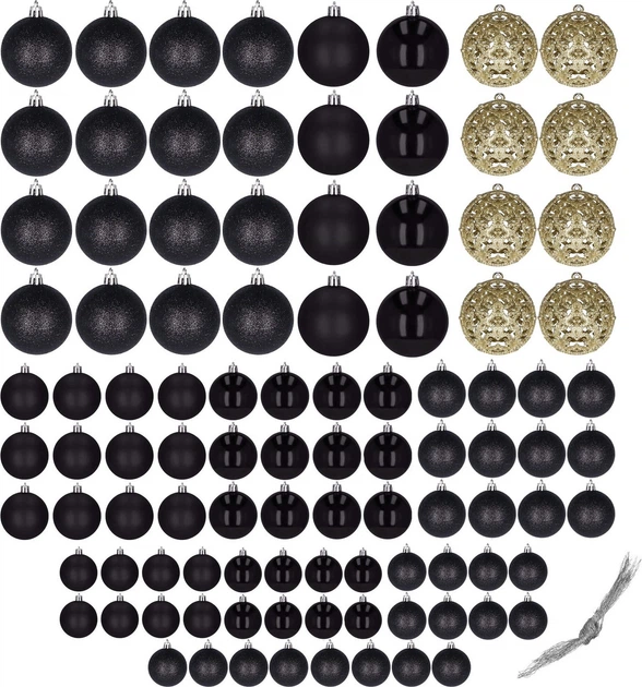 Набір ялинкових кульок Springos CA0134 3/4/6 см 100 шт (5907719410876) - зображення 2