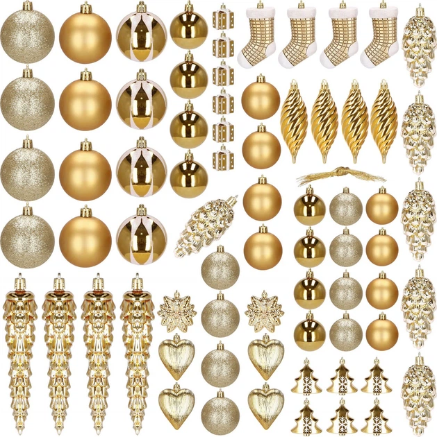 Набір ялинкових кульок Springos CA0161 4/5/6/7/8/10/13 см 72 шт (5907719411149) - зображення 2