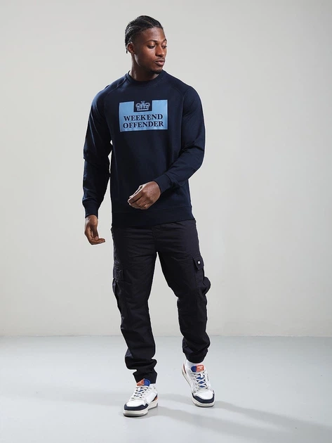 Свитшот Weekend Offender Skylar Темно-синий — розмір XL - Фото 4 Свитшот Weekend Offender Skylar Темно-синий — розмір XL - изображение 4
