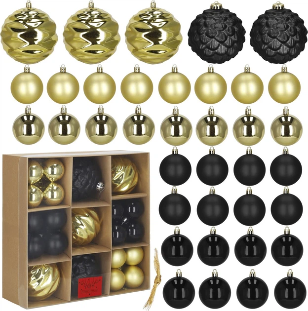 Набір ялинкових кульок Springos CA0962 6/12 см 37 шт (5908455301282) - зображення 2