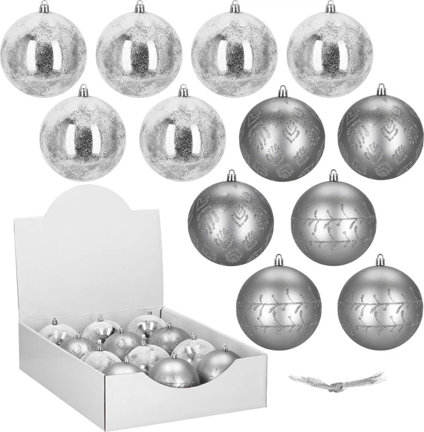 Набір ялинкових кульок Springos CA1535 10 см 12 шт (5908455303262) - зображення 2