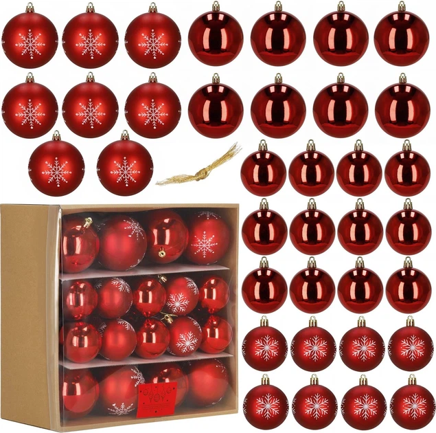 Набір ялинкових кульок Springos CA0973 5.5/7 см 36 шт (5908455301398) - зображення 2