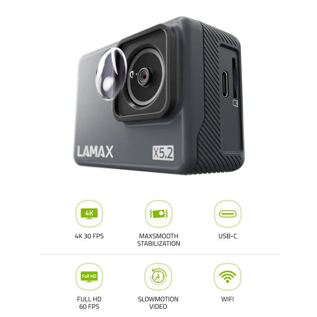 Kamera wideo Lamax X5.2 4K 2” Wi-Fi 12MPx Czarna (LXCAMX52NNNGA) - obraz 8