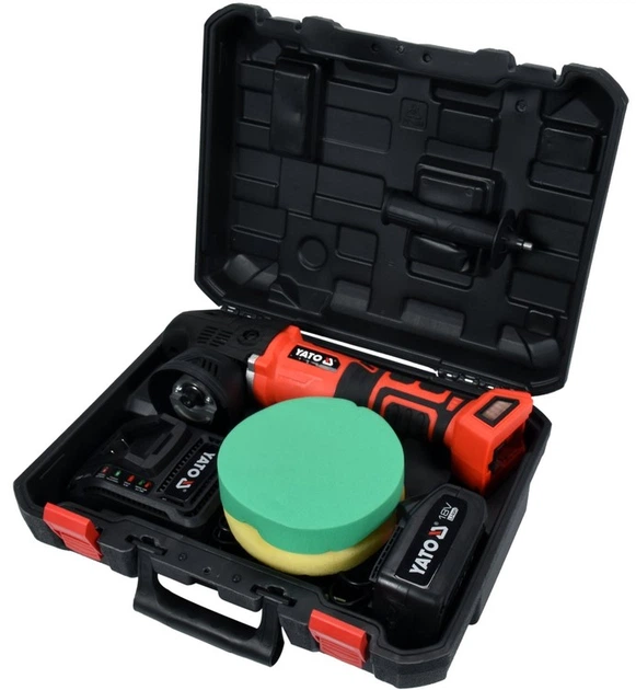 Polerka Yato YT-82920 mimośrodowa 18 V z silnikiem bezszczotkowym akumulator 3 ah (5906083064890) - obraz 4