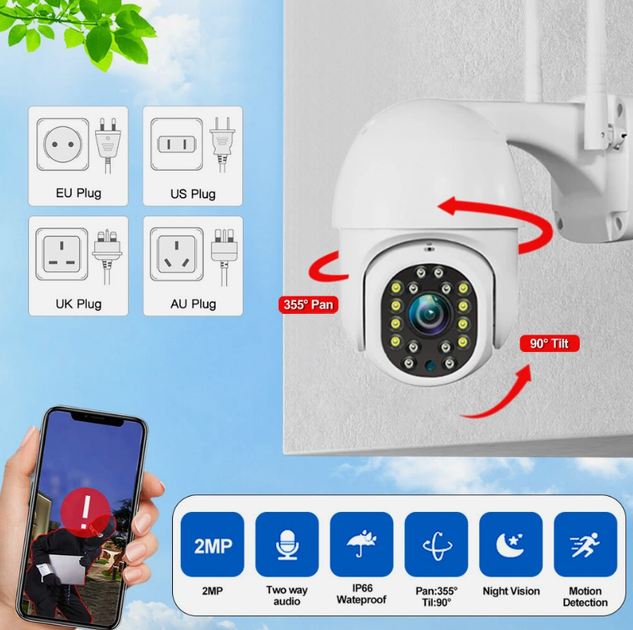 Беспроводная Wi-Fi сетевая камера YOOSEE 1080P 5G - изображение 2