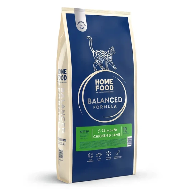 Сухий корм для кошенят ''Курочка та ягня'' PREMIUM Balanced Formula (10 кг) Home Food - Фото 1 Сухий корм для кошенят ''Курочка та ягня'' PREMIUM Balanced Formula (10 кг) Home Food - изображение 1
