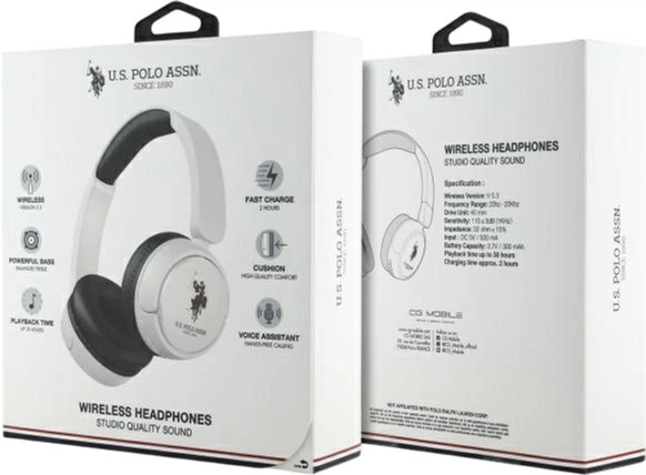 Навушники U.S. Polo Assn DH Color Logo White (USHPV6PUNH) - зображення 4