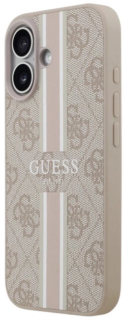 Панель Guess 4G Printed Stripes MagSafe для Apple iPhone 17 Pink (3666339491444) - зображення 2