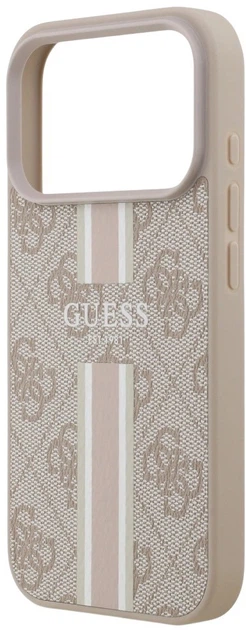 Панель Guess 4G Printed Stripes MagSafe для Apple iPhone 17 Pro Pink (3666339491468) - зображення 5
