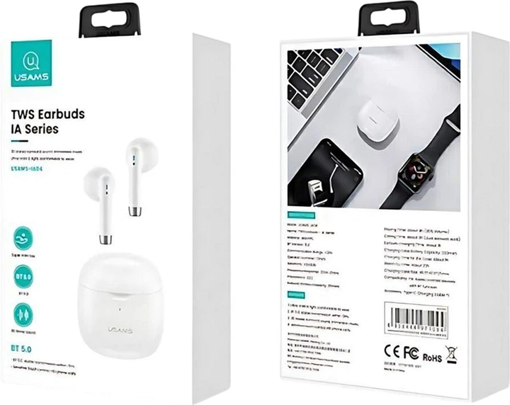 Навушники Usams US-IA04 White (BHUIA02) - зображення 4