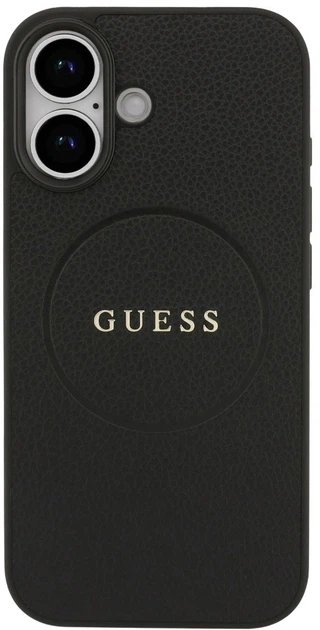 Панель Guess Grained Ring MagSafe для Apple iPhone 17 Black (3666339490881) - зображення 3