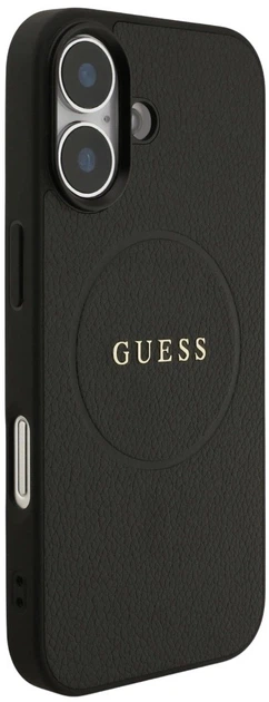 Панель Guess Grained Ring MagSafe для Apple iPhone 17 Black (3666339490881) - зображення 4