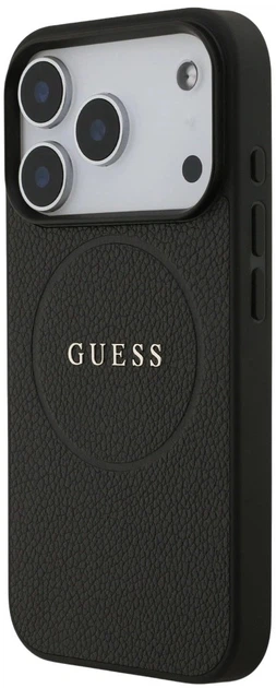 Панель Guess Grained Ring MagSafe для Apple iPhone 17 Pro Black (3666339490904) - зображення 2