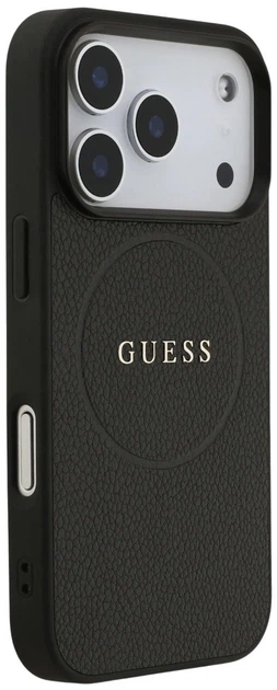 Панель Guess Grained Ring MagSafe для Apple iPhone 17 Pro Black (3666339490904) - зображення 4
