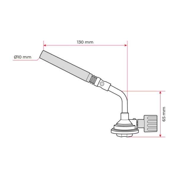 Горелка газовая, регулятор, сопло D=10 мм INTERTOOL GB-0024 - изображение 6