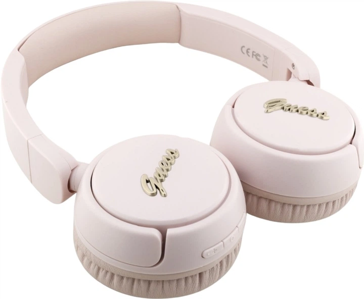 Słuchawki Guess Metal Logo Script Pink (GUBHV6SCP) - obraz 3