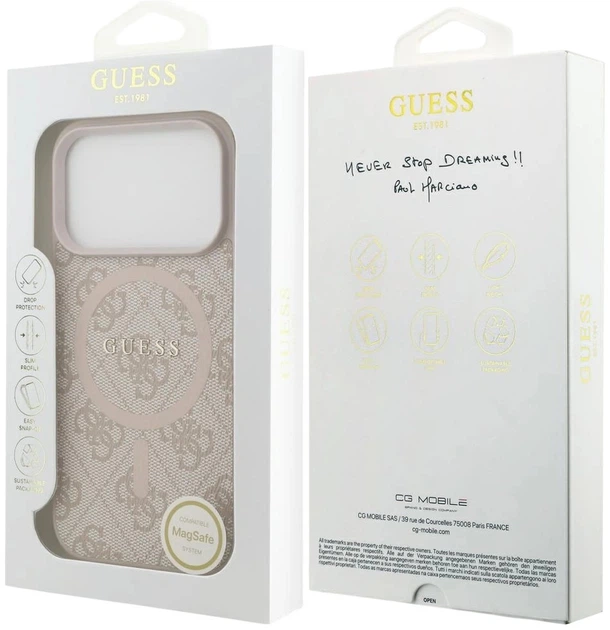 Панель Guess 4G Ring Classic Logo MagSafe для Apple iPhone 17 Pro Pink (3666339491024) - зображення 8