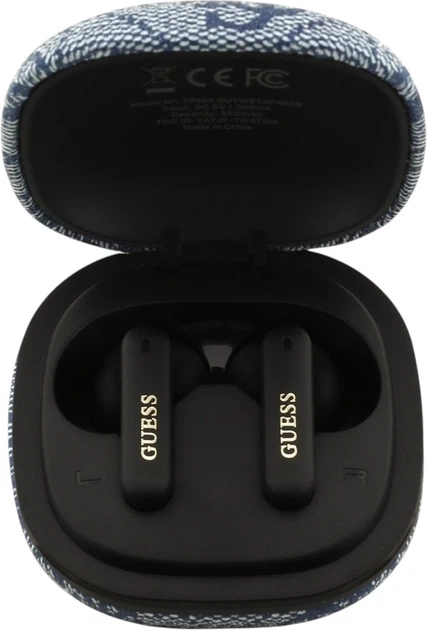Słuchawki Guess 4G Classic Metal Logo TWS ENC Blue (GUTWST3P4EGB) - obraz 3