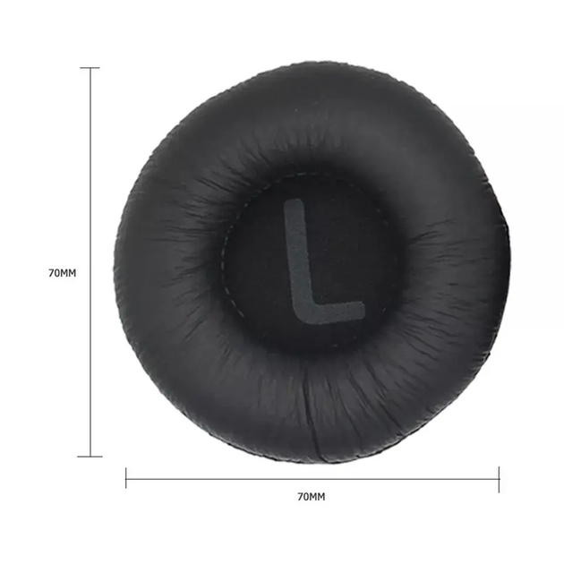 Амбушюри для навушників JBL T450BT T500BT T510BT T560BT чорні, змінні м’які накладки 7 см R9581 - Фото 6 Амбушюри для навушників JBL T450BT T500BT T510BT T560BT чорні, змінні м’які накладки 7 см R9581 - зображення 6